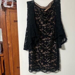 Karen Kane Black Lace Off Shoulder Dress